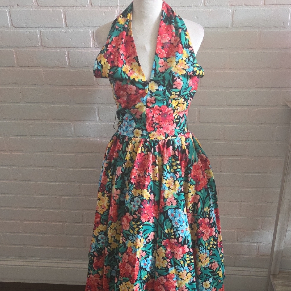 Riccio One-Shoulder Floral Dress in Coral, Yellow, Teal, Blue
